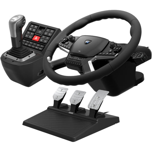 Hori force feedback truck control system simulatorset (zwart zilver)