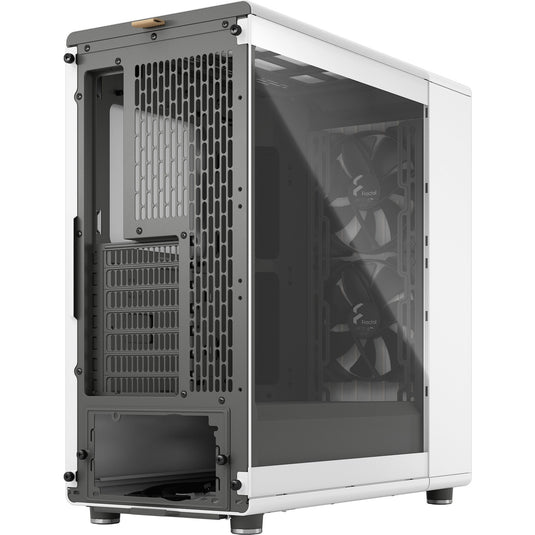 Fractal design north midi tower behuizing (wit houtkleur | 2x usb-a | 1x usb-c | tempered glass)