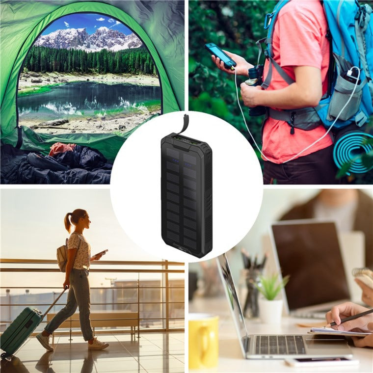 Afbeelding laden in galerijviewer, Goobay outdoor solar power bank 20,000 mah with power delivery powerbank (zwart)
