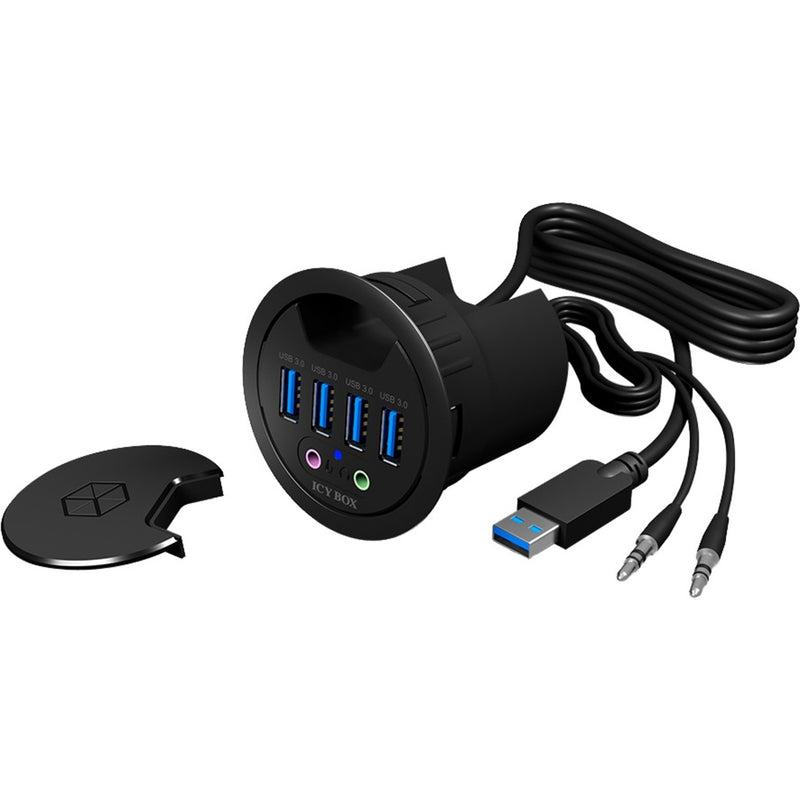 Afbeelding laden in galerijviewer, Icy box ib-hub1403a usb-hub (zwart)
