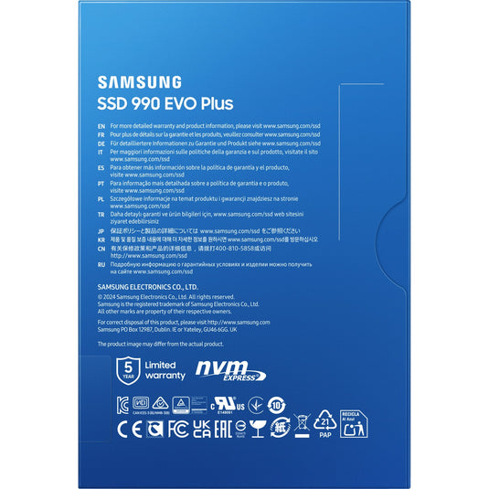 Samsung 990 evo plus 4 tb ssd (mz-v9s4t0bw, pcie 4.0 x4 5.0 x2, nvme 2.0, m.2 2280)