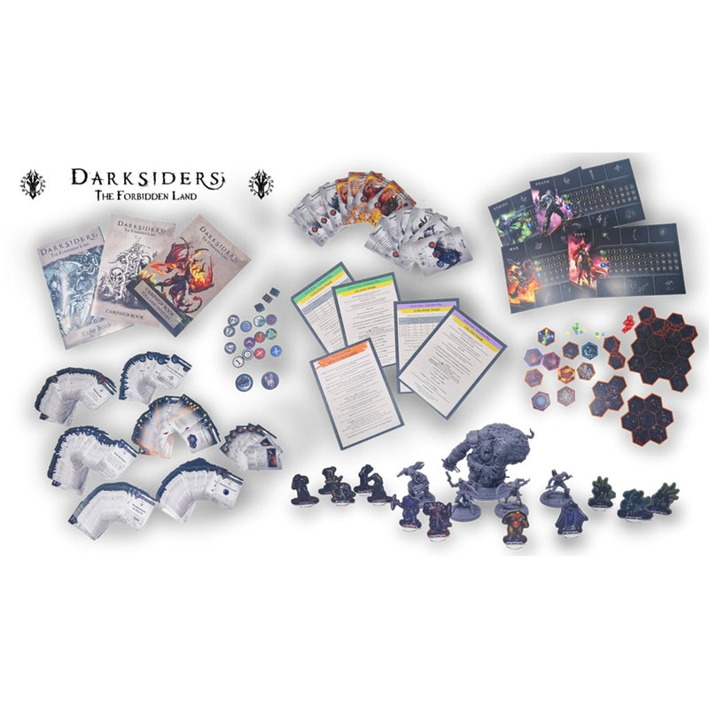 Afbeelding laden in galerijviewer, European player network darksiders: the forbidden land bordspel (engels, 1 - 5 spelers, 30 - 60 minuten, vanaf 16 jaar)
