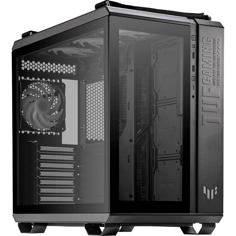 Afbeelding laden in galerijviewer, Asus tuf gaming gt502 plus midi tower behuizing (zwart | 2x usb-a | 1x usb-c | tempered glass)
