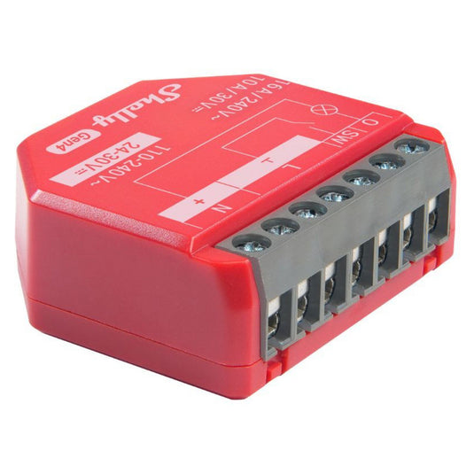 Shelly 1pm gen4 relais (rood, bluetooth, wi-fi)
