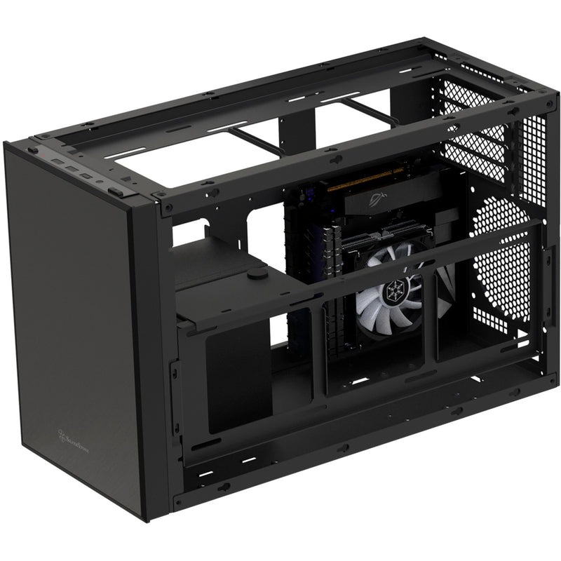 Afbeelding laden in galerijviewer, Silverstone sugo 17 mini tower behuizing (zwart | 2x usb-a | 1x usb-c)
