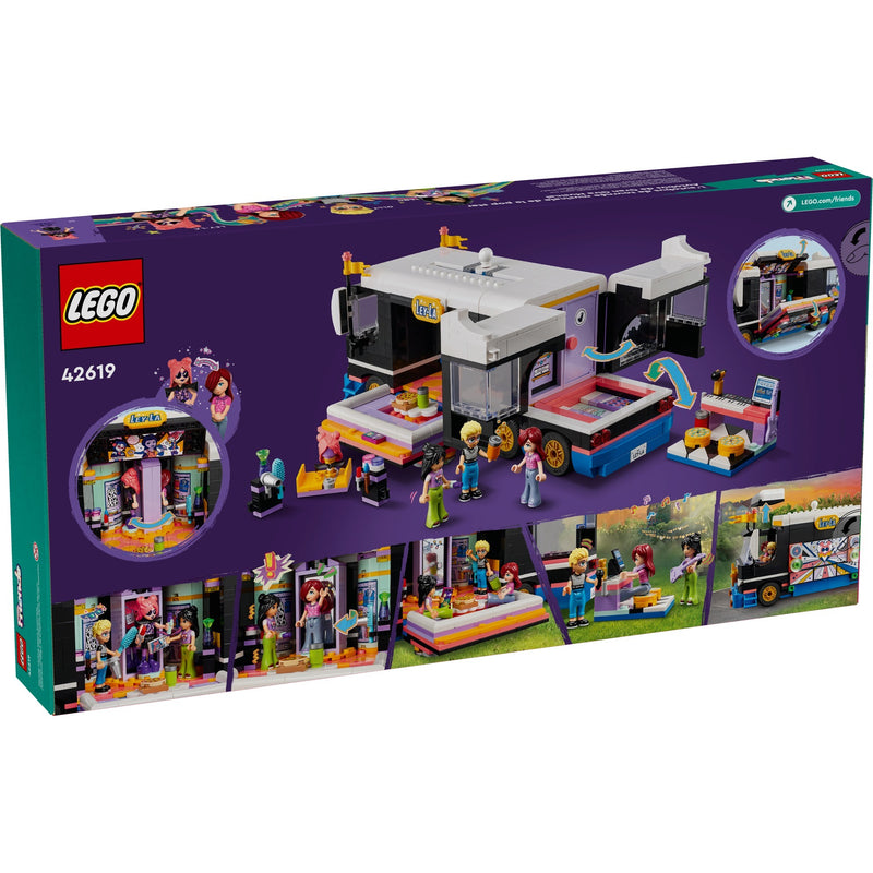 Afbeelding laden in galerijviewer, Lego friends - toerbus van popster constructiespeelgoed (42619)
