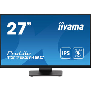 Iiyama prolite t2752msc-b1 27 touchscreen monitor (zwart, 1x displayport, 1x hdmi, 2x usb-a)