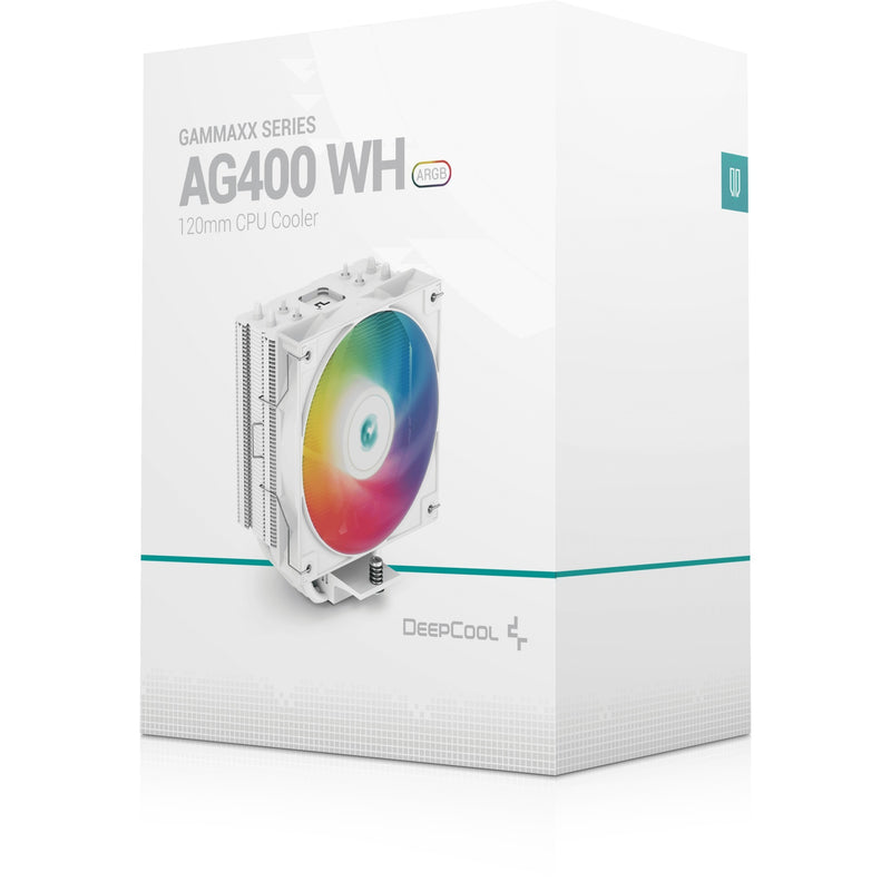 Afbeelding laden in galerijviewer, Deepcool ag400 wh argb cpu-koeler (wit)
