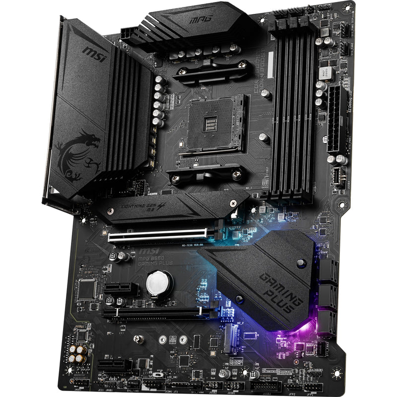 Afbeelding laden in galerijviewer, Msi mpg b550 gaming plus socket am4 moederbord (zwart, raid, gb-lan, sound, atx)
