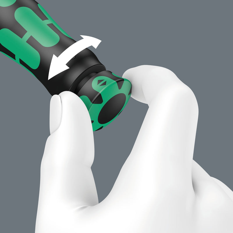 Afbeelding laden in galerijviewer, Wera click-torque x 7 draaimomentsleutel voor insteekgereedschappen (zwart groen, 10-100 nm)
