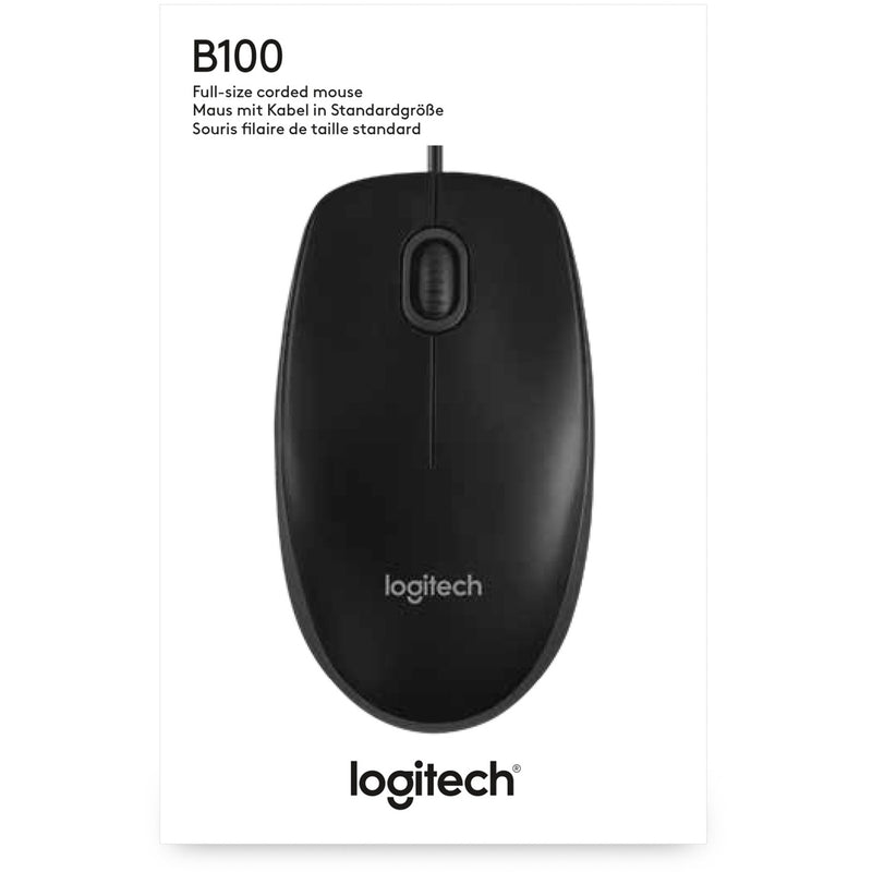 Afbeelding laden in galerijviewer, Logitech b100 optical usb mouse for business (zwart, 800 dpi)
