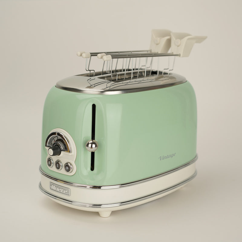 Afbeelding laden in galerijviewer, Ariete vintage broodrooster 0155 14 (lichtgroen)
