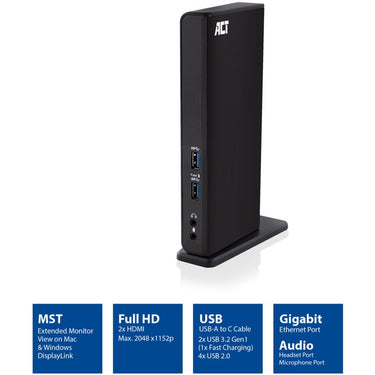 Abi dockingstation act ac7049 zwart
