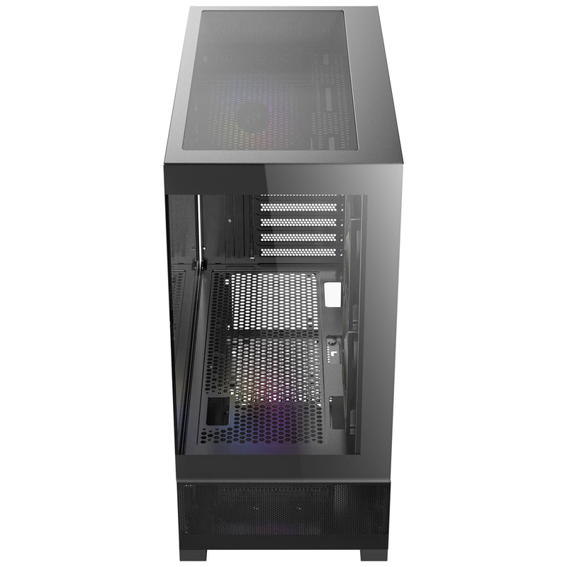 Afbeelding laden in galerijviewer, Antec cx500m rgb mini tower behuizing (zwart | 3x usb-a | tempered glass)
