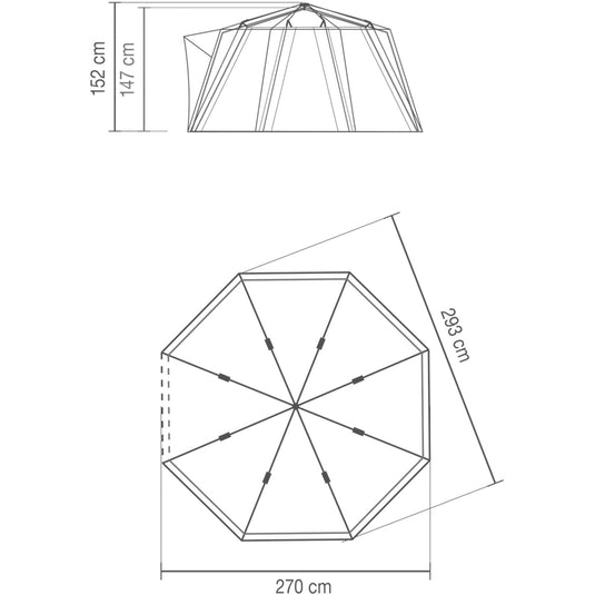 Coleman octago tent (donkerblauw)