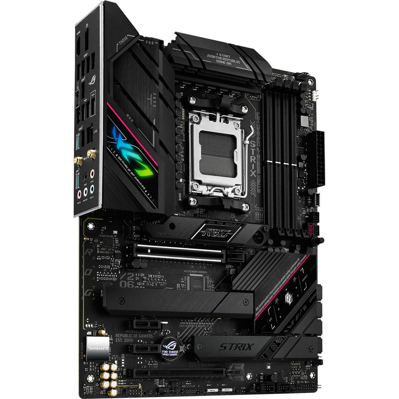 Afbeelding laden in galerijviewer, Asus rog strix b650e-f gaming wifi socket am5 moederbord (zwart, raid, 2.5 gb-lan, wi-fi 6e, bt 5.2, sound, atx)
