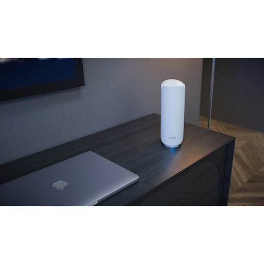 Netgear orbi 370 serie dual-band wifi 7-mazig uitbreidingssatelliet mesh router (wit)