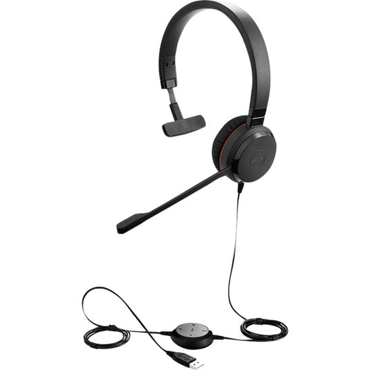 Jabra evolve 30 ii uc mono on-ear headset (zwart)