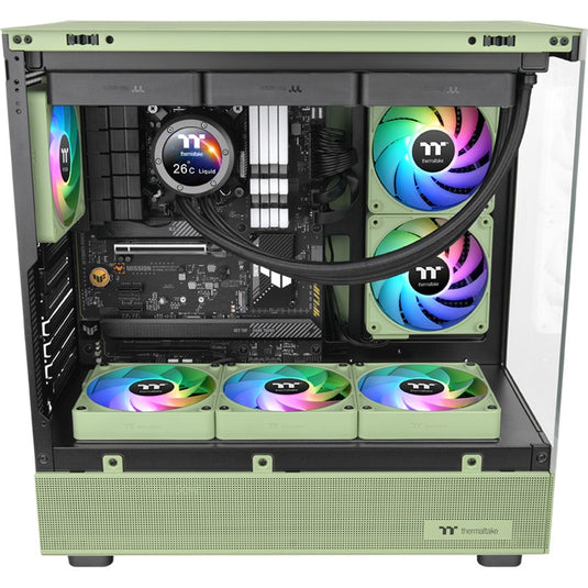 Thermaltake ct120 ex argb sync pc cooling fan matcha green (3-fan pack) case fans (lichtgroen, 3 stuks, 120 x 120 x 25 mm, pwm)