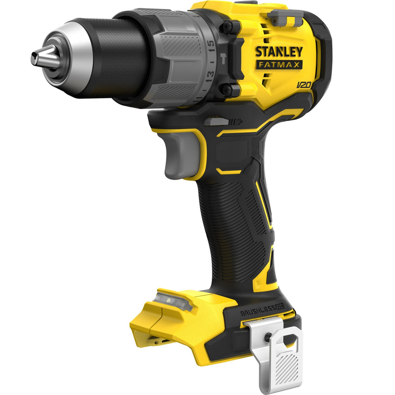 Afbeelding laden in galerijviewer, Stanley fatmax v20 18v borstelloze schroefklopboormachine (geel zwart, accu en oplader niet inbegrepen)
