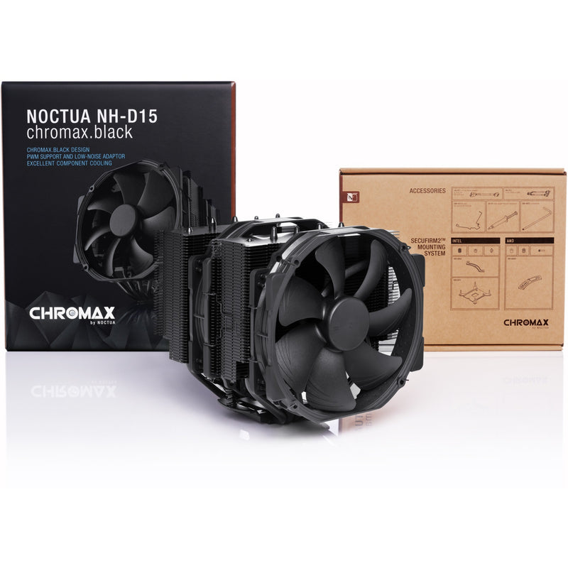 Afbeelding laden in galerijviewer, Noctua nh-d15 chromax.black cpu-koeler (zwart, pwm-aansluiting)
