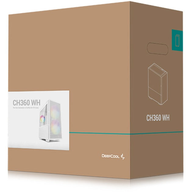 Afbeelding laden in galerijviewer, Deepcool ch360 mini tower behuizing (wit | 1x usb-a | 1x usb-c | rgb | window)
