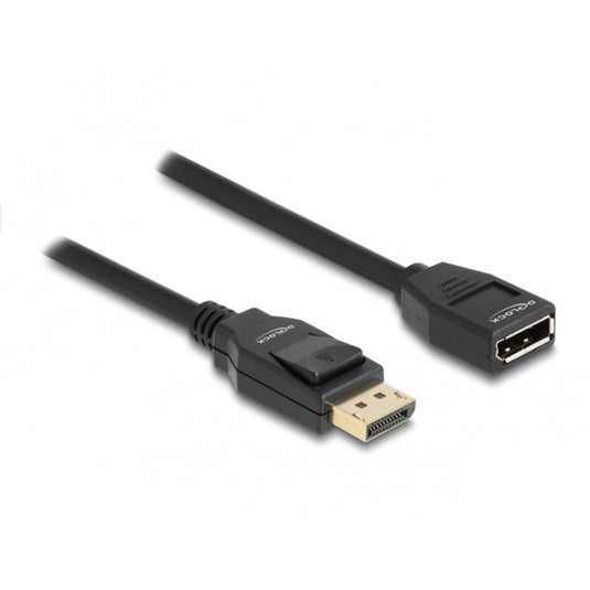 Delock displayport 1.2 verlengkabel (zwart, 2 meter, 4k 60 hz)