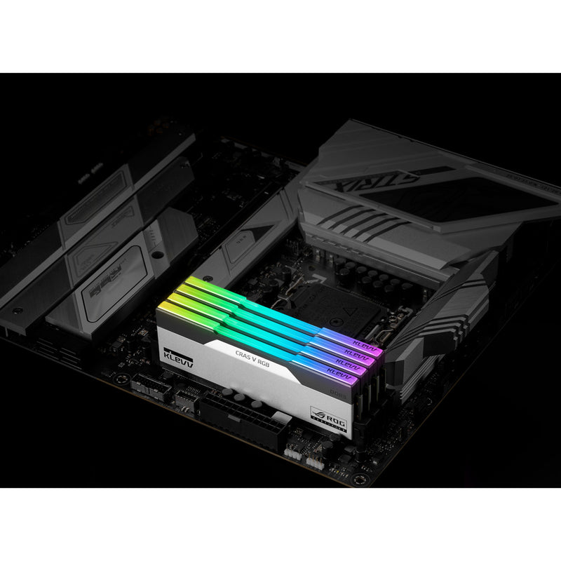 Afbeelding laden in galerijviewer, Klevv 32 gb ddr5-6200 (2x 16 gb) kit werkgeheugen (wit zwart, kd5agua80-62b320p, cras v rgb rog, xmp 3.0, expo)
