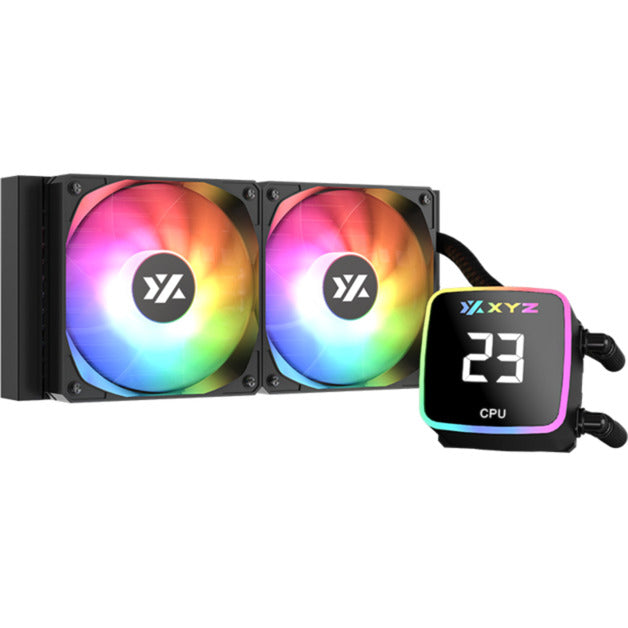 Afbeelding laden in galerijviewer, Xyz pc gear aquapulse aio 240 waterkoeling (zwart, argb, pwm)
