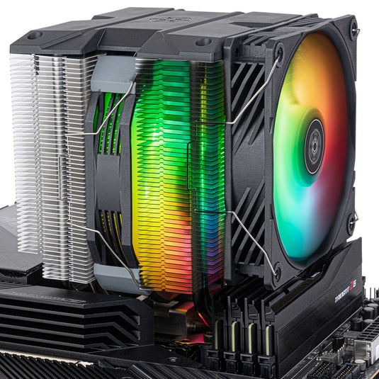 Silverstone sst-hyd140-argb cpu-koeler (4-pins pwm fan-connector, 4-1 pin argb (5v led))