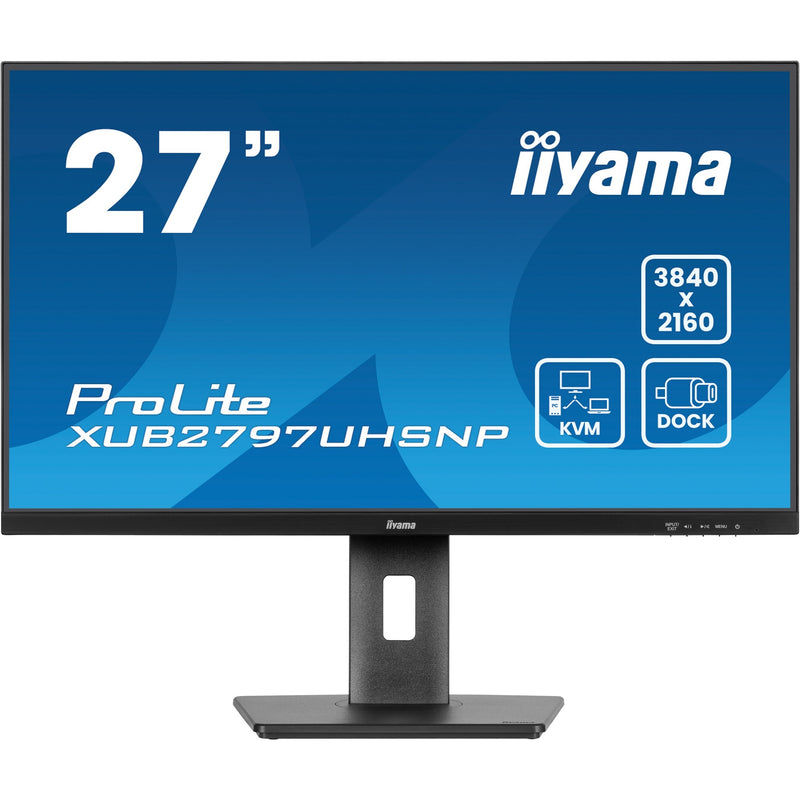 Afbeelding laden in galerijviewer, Iiyama prolite xub2797uhsnp-b1 27 4k uhd monitor (zwart, hdmi, displayport, 4x usb-a, usb-c, rj-45)
