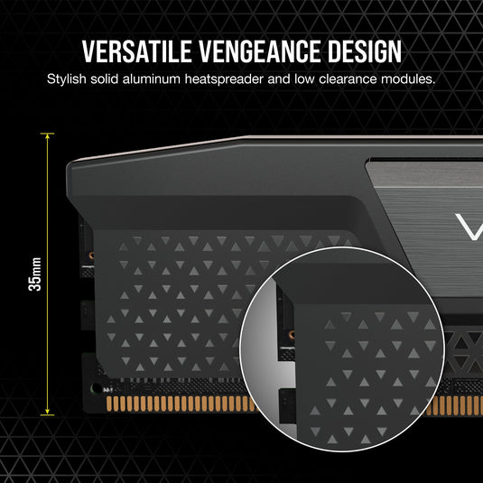 Corsair vengeance 16 gb ddr5-5200 (2x 8 gb) werkgeheugen (zwart, cmk16gx5m2b5200c40, xmp 3.0)