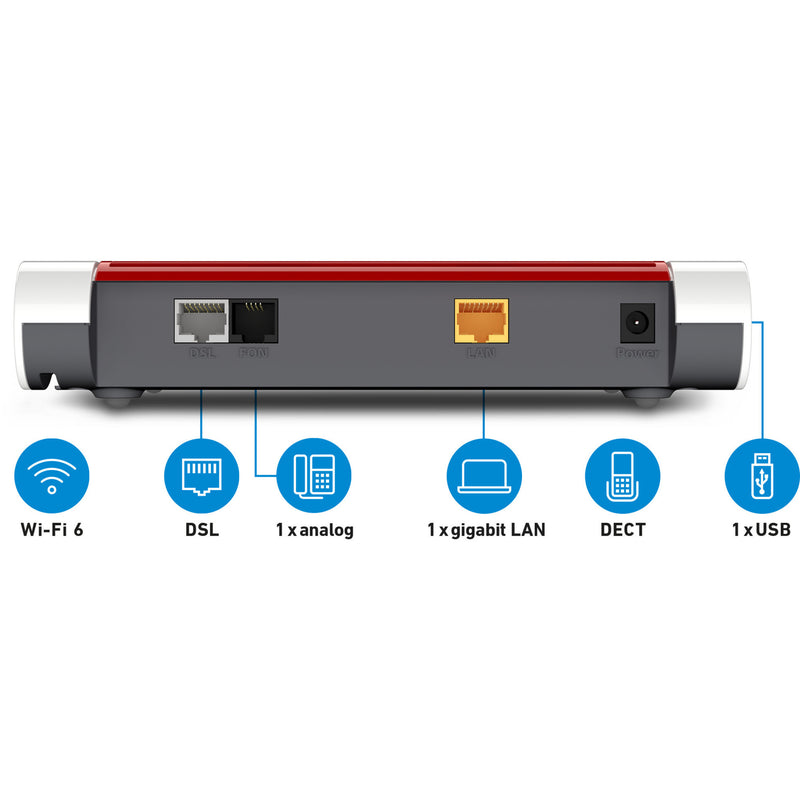 Afbeelding laden in galerijviewer, Fritz! box 7510 edition international router (rood)
