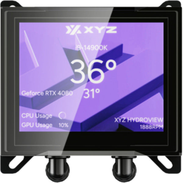 Afbeelding laden in galerijviewer, Xyz pc gear hydroview aio 240 waterkoeling (zwart, argb, pwm)
