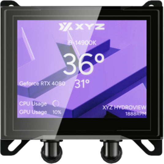Xyz pc gear hydroview aio 240 waterkoeling (zwart, argb, pwm)