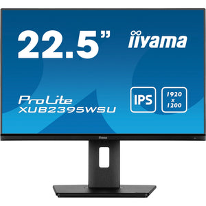 Iiyama prolite xub2395wsu-b5 22.5 monitor (zwart, 1x displayport, 1x hdmi, 1x vga, 2x usb-a)