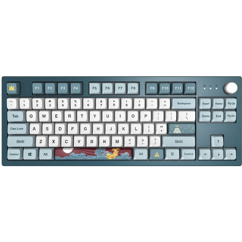 Afbeelding laden in galerijviewer, Montech mkey freedom tkl rgb mechanisch toetsenbord (donkerblauw, us lay-out (qwerty), gateron g pro brown, 80% (tkl), hot-swappable, rgb, pbt)
