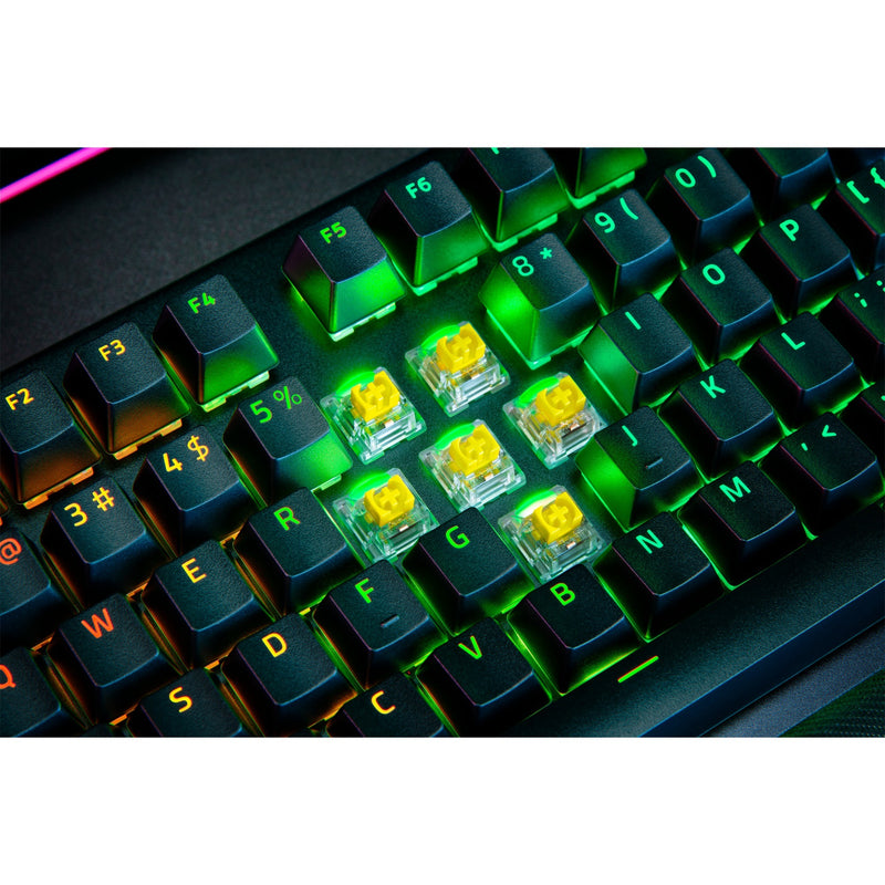Afbeelding laden in galerijviewer, Razer blackwidow v4 pro rgb mechanisch gaming toetsenbord (zwart, us lay-out (qwerty), yellow, 100%)
