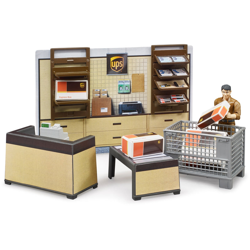 Afbeelding laden in galerijviewer, Bruder bworld ups parcel shop speelfiguur (62250)
