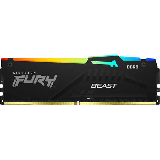 Kingston fury 32 gb ddr5-6000 werkgeheugen (zwart, kf560c36bbe2a-32, beast rgb, xmp 3.0, expo)