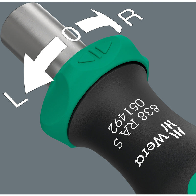Afbeelding laden in galerijviewer, Wera kraftform kompakt 838 ra s imperial set 1 bitset (zwart groen, 14‑delig)

