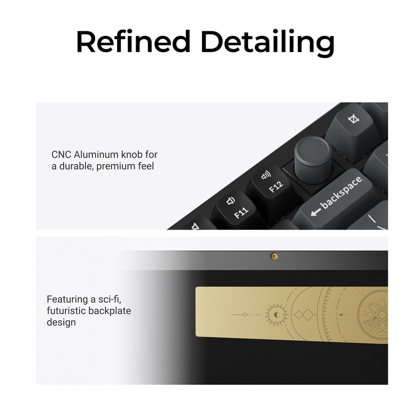 Afbeelding laden in galerijviewer, Keychron q3 ultra-m4 8k wireless custom mechanical keyboard (zwart, us lay-out (qwerty), silk pom banana, 80% (tkl), rgb, hot swap, 8k, 2.4 ghz | bluetooth 5.2 | usb-c)
