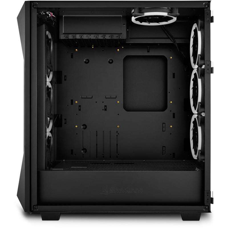 Afbeelding laden in galerijviewer, Sharkoon rev300 midi tower behuizing (zwart | 4x usb-a | 1x usb-c | rgb | tempered glass)
