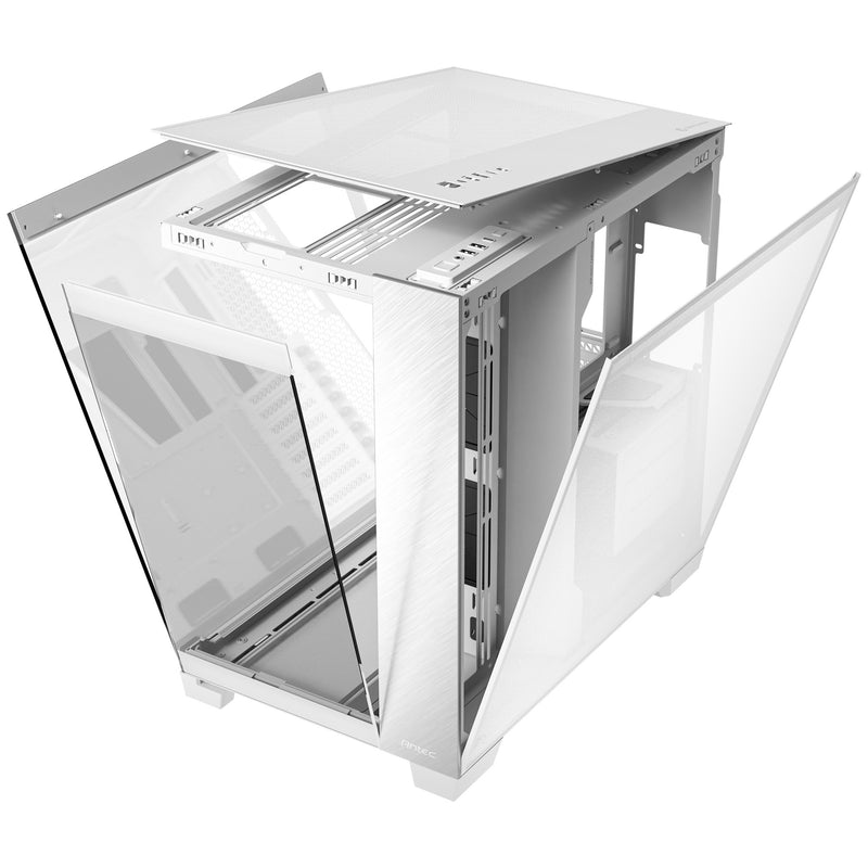 Afbeelding laden in galerijviewer, Antec c8 aluminum midi tower behuizing (wit zilver | 2x usb-a | 1x usb-c | tempered glass)
