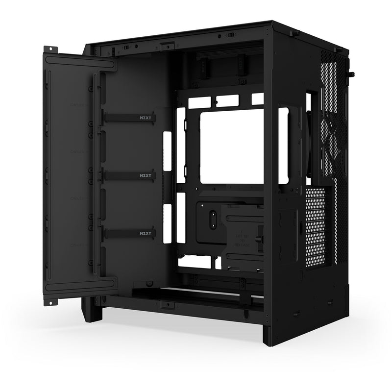 Afbeelding laden in galerijviewer, Nzxt h9 flow rgb+ midi tower behuizing (zwart (mat) | 2x usb-a | 1x usb-c | rgb | tempered glass)
