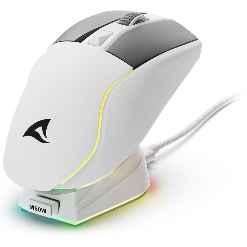Afbeelding laden in galerijviewer, Sharkoon skiller sgm50w gaming muis (wit, 400 - 6400 dpi, rgb leds)
