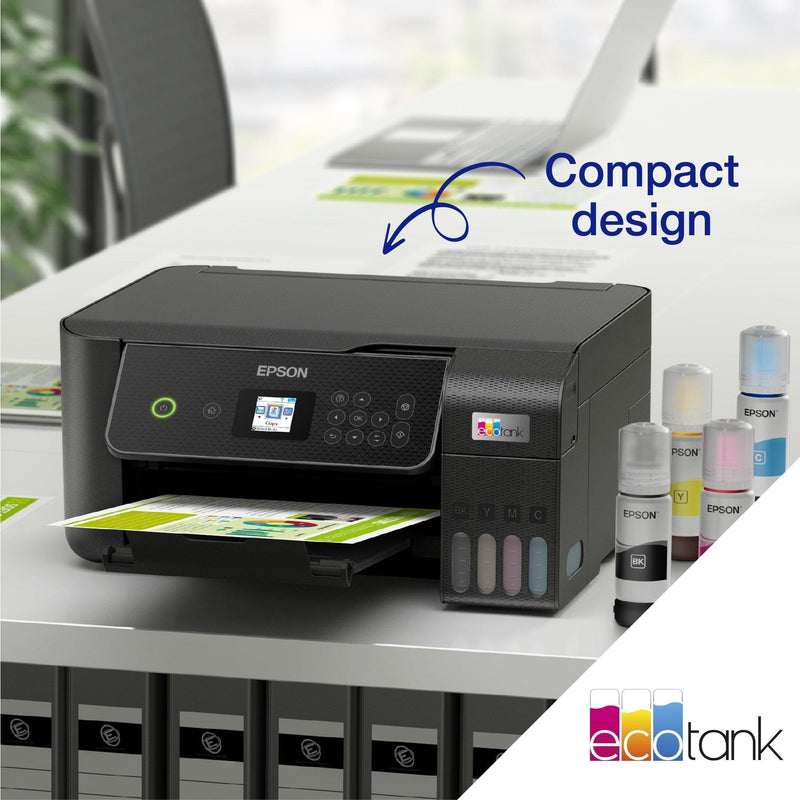 Afbeelding laden in galerijviewer, Epson ecotank et-2871 a4 multifunctionele wi-fi-printer met inkttank all-in-one inkjetprinter (zwart, scannen, kopiëren, wi-fi, inclusief tot 3 jaar inkt)
