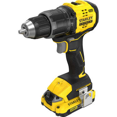 Stanley fatmax v20 18v schroefklopboormachine klopboorschroevendraaier (zwart geel, 2 accu's en oplader inbegrepen, met koffer)