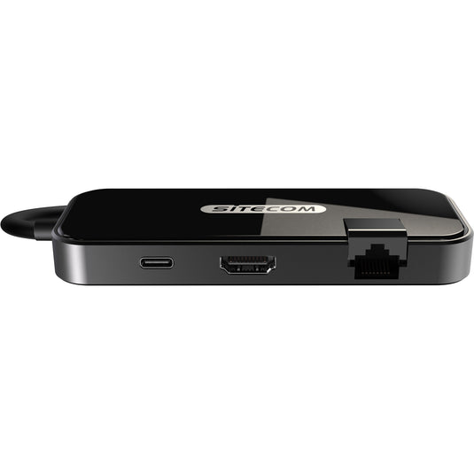 Sitecom usb-c to hdmi + gigabit lan adapter (zwart)