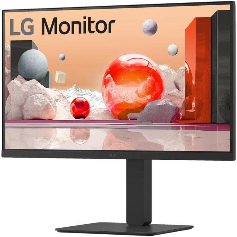 Afbeelding laden in galerijviewer, Lg 27ba650 27 monitor (zwart, hdmi, displayport, audio, usb-c)
